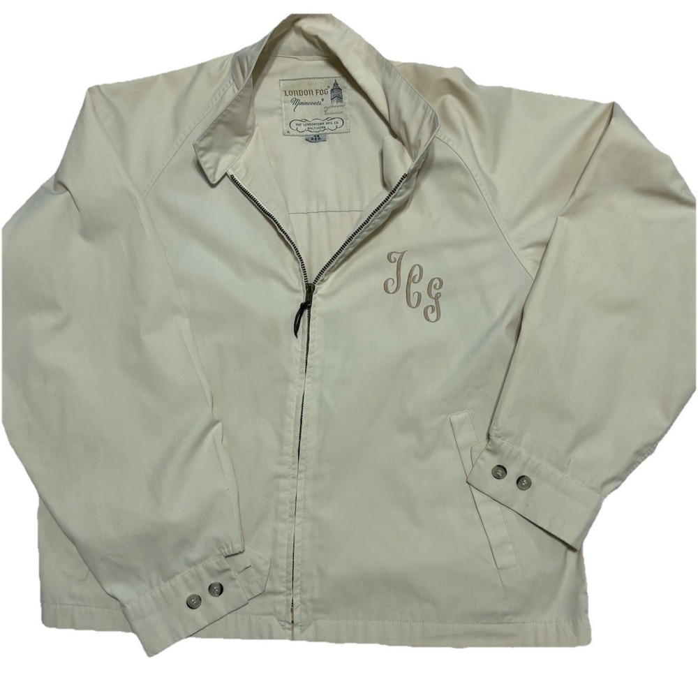 Vintage London Fog Maincoats Jacket Coat Size 42 Reg, Blend, Zip Up, Pockets